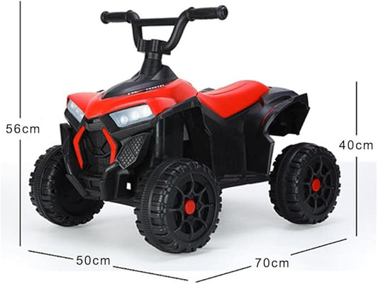 Kids Electric Toy,6V Battery Powered Kids Mini ATV Quad Bike {Foot Brake - LED Light } Children's Electric Ride on,White